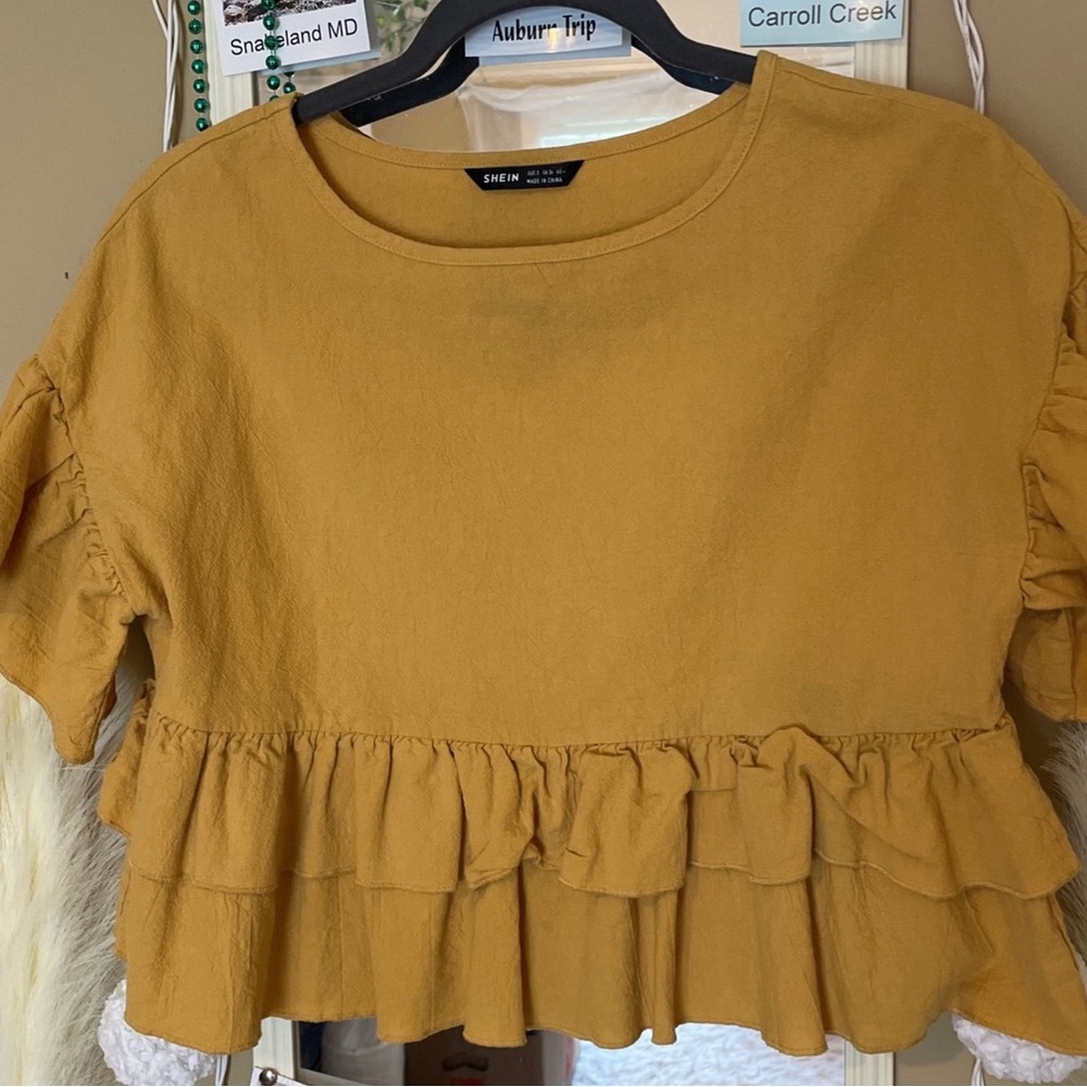 Yellow Short Sleeve Top